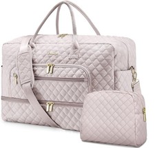 Travel Duffel Bags for Women with Shoe Compartment, Weekender Antiquewhite