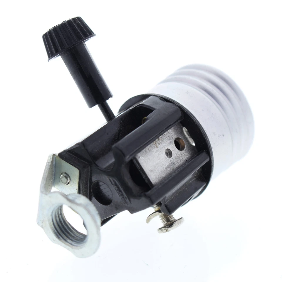Portalámparas de 3 vías Leviton enchufe de luz de vela montaje Hickey 250 W sin funda 7098 Foto 4 de 4
