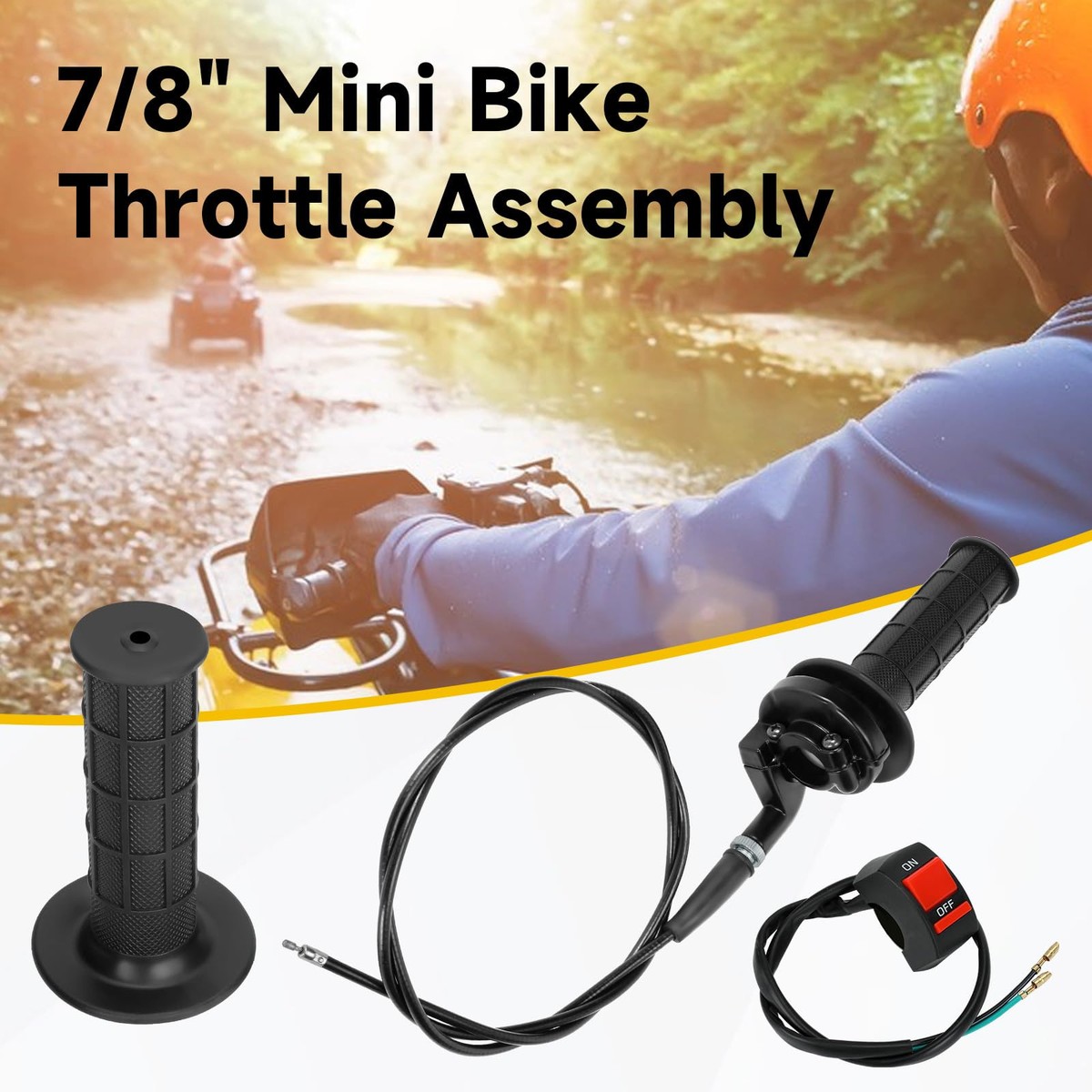 7/8 Mini Bike Throttle Assembly and Throttle Linkage Kit for