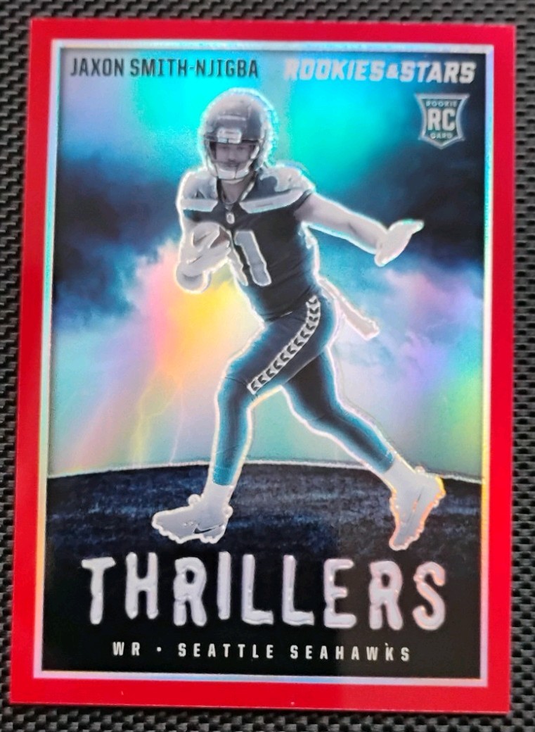 2023 Rookies & Stars Jaxon Smith-Njigba Rookie Thrillers Red Prizm /99 Seahawks