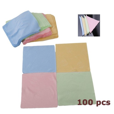 #ad 100pcs Microfiber Glasses Cleaning Cloth Wipe Glasses Lenses Clean Dust 5quot;×5quot; $2.99