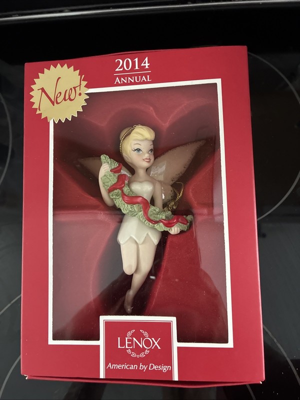 2014 Lenox Disney Showcase Tinkerbell Ornament Trimmings With Tink Christmas Box