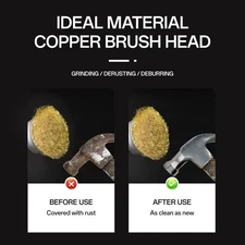 5 Pcs Wire Wheel Brush Set for Drill - 1/4" Hex Shank Rust Removal