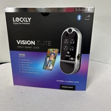 Lockly Vision Elite Silver Video Smart Lock Deadbolt New Sealed E3I