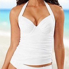 Tommy Bahama Pearl full coverage underwire Tankini - Small C cup - New