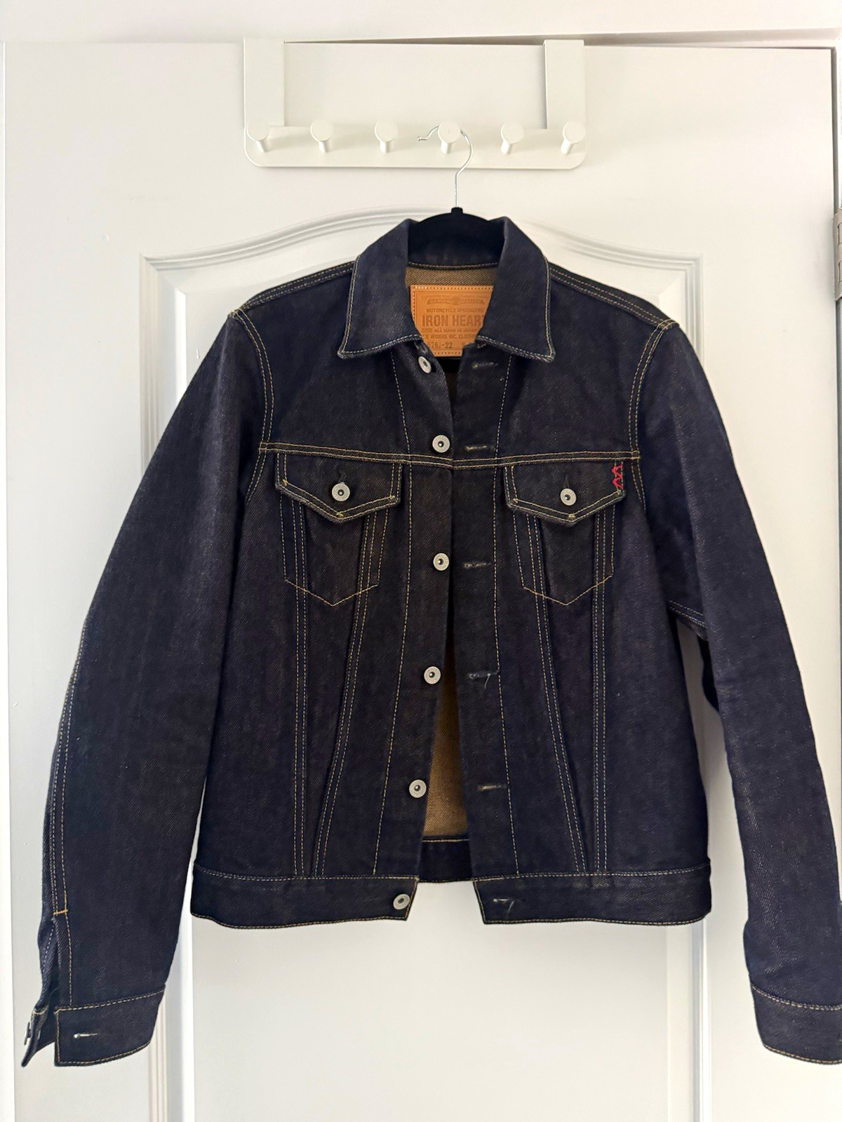 Iron Heart 526J - 22 Men's Blue Denim Jacket Size 38