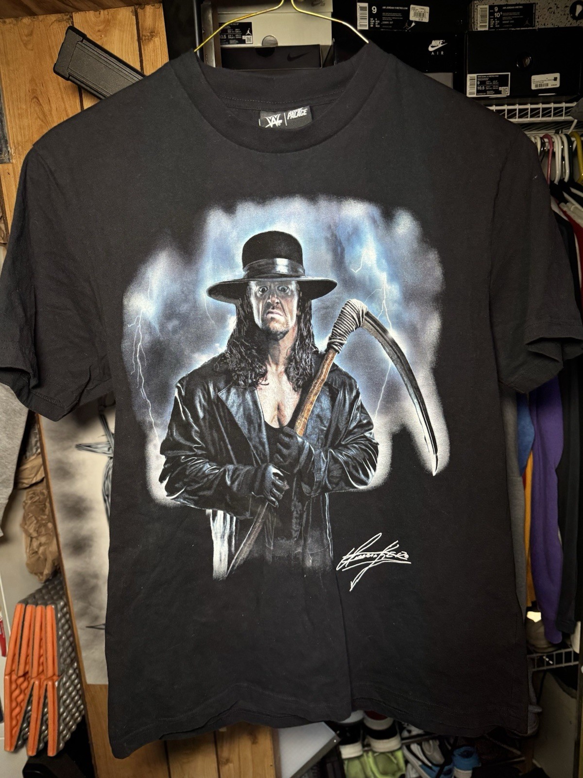 WWE x Shoe Palace Undertaker T Shirt Black Big Double-Sided Graphic Men’s Large