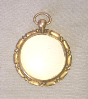 ANCIEN BEAU BIJOU COLLIER MEDAILLON PORTE PHOTO DOUBLE FACE en métal doré