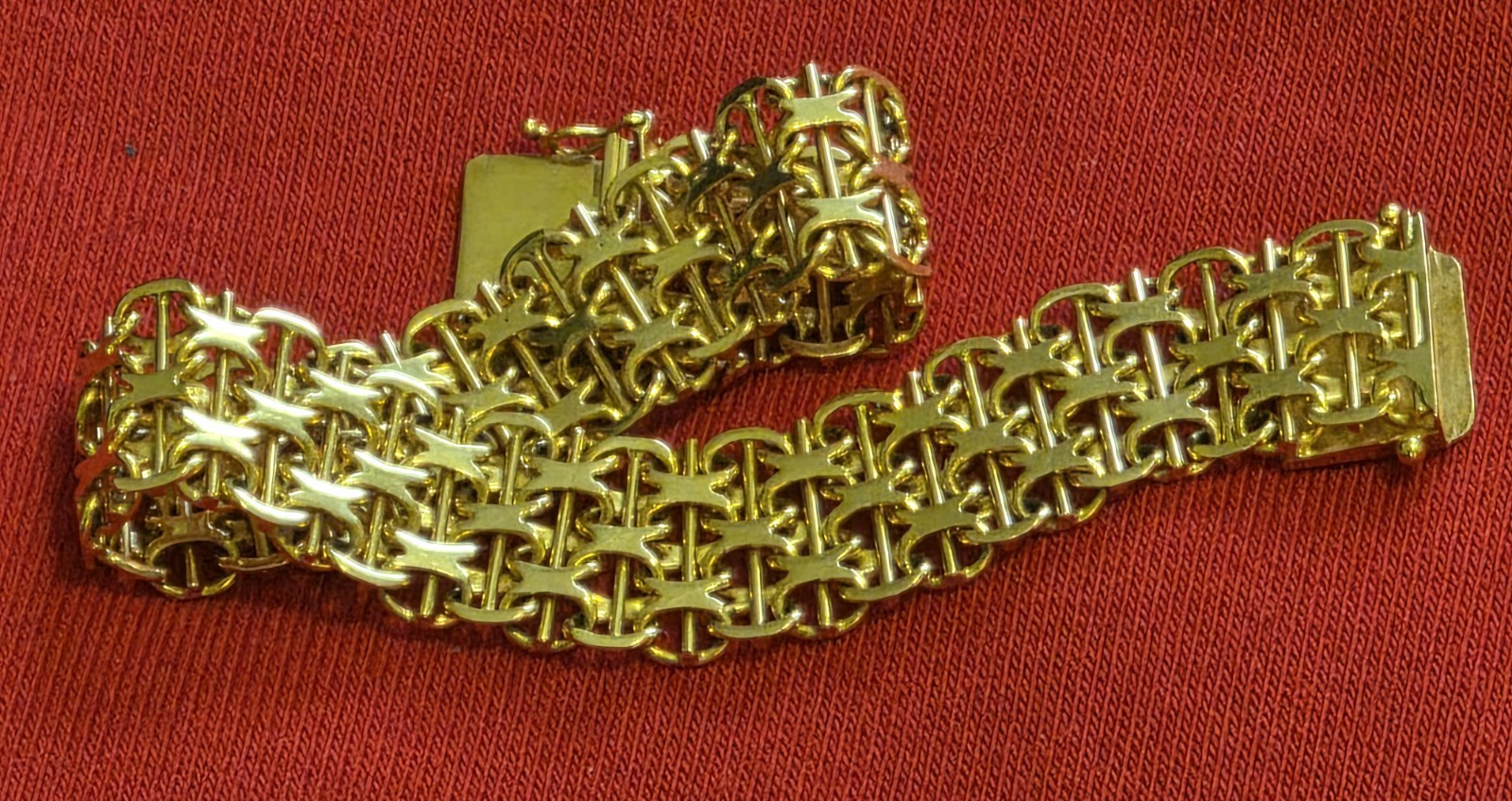 18K Authentic Solid Yellow gold X- link  Stockhol… - image 1