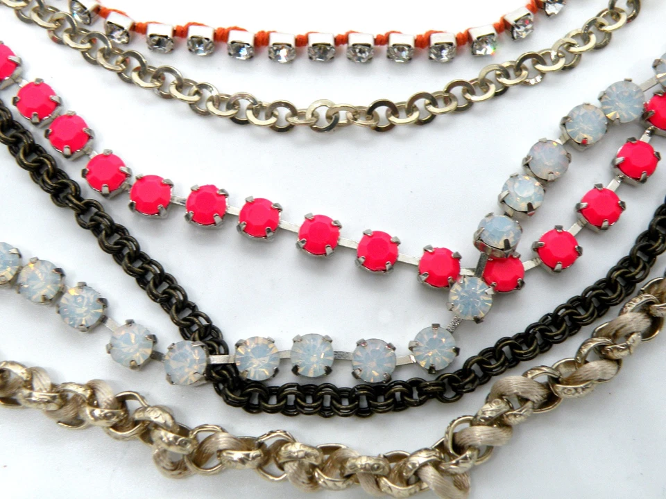 阁楼签名串珠多股吊坠水晶珠宝吊坠女式项链 — 第 3/4 张图片