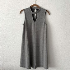 Grey Ribbed Mini Dress Texture NWT Size Small