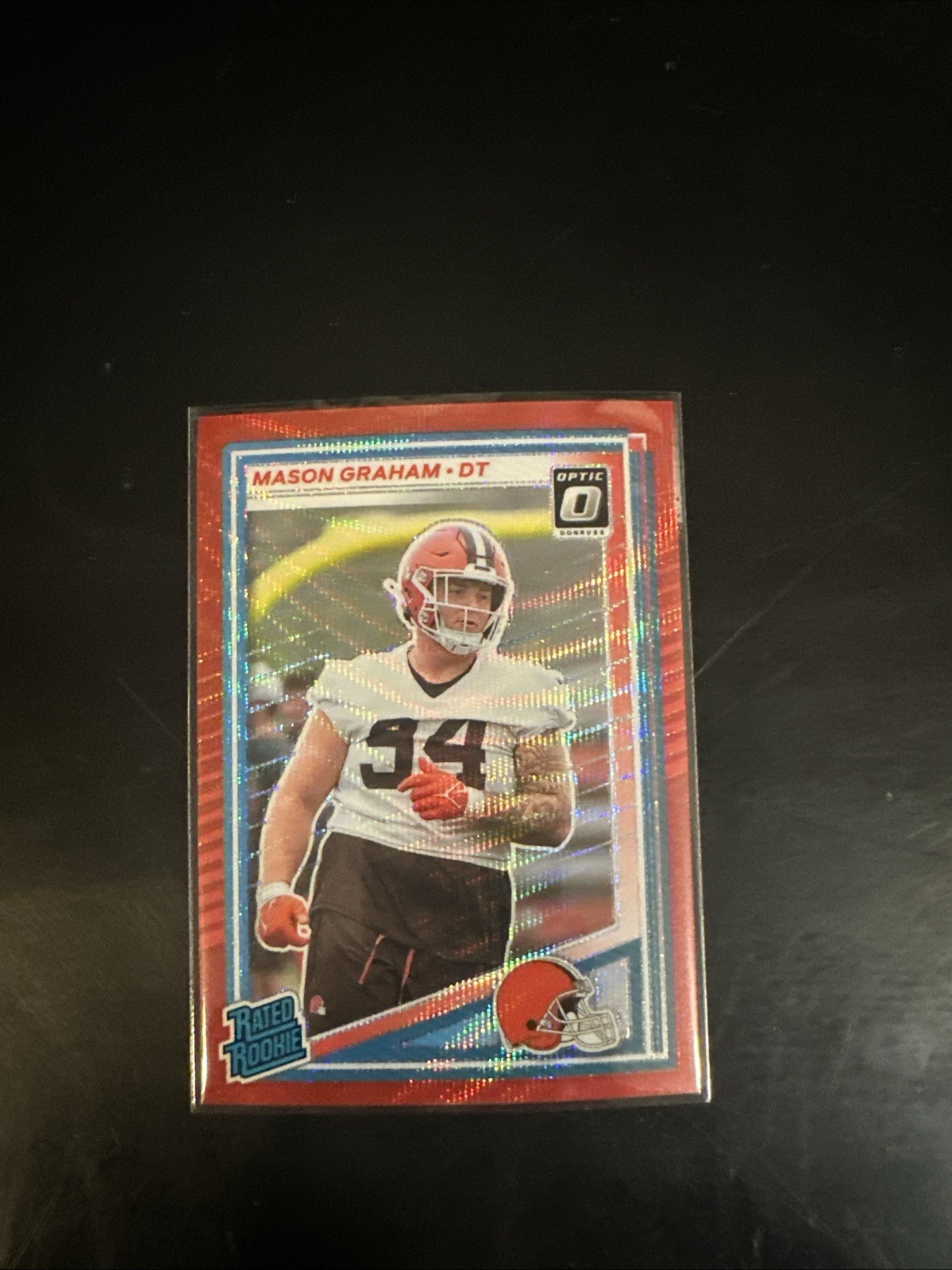 2025 Donruss - Rated Rookie Mason Graham #340 Optic Preview Red Wave (RC)