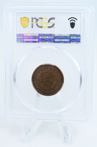 1864-P PCGS MS62BN Large Motto Two (2) Cent Piece Business Strike 2C - Picture 2 of 2