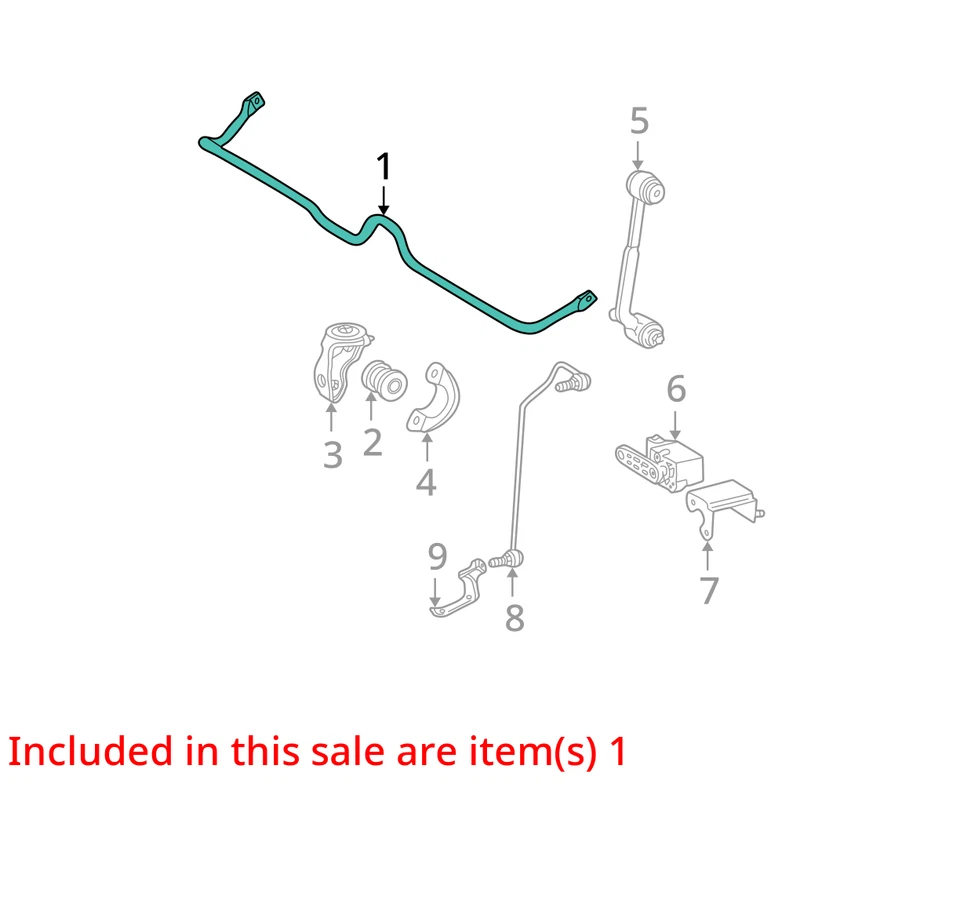 2008 CLK Series RWD Rear Stabilizer Bar OEM 86K Miles - LKQ428511064 - Image 4 of 4