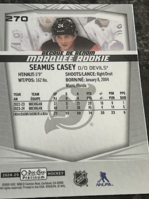 CASEY CASEY ケイシーケイシー　タックスカート Seamus Casey Marquee Rookie 2024-25 O Pee Chee Platinum #270 | eBay