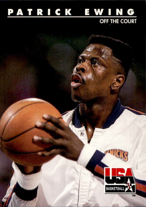 Card Basket SkyBox USA Basketball 1992 # 23 Patrick Ewing New York Knicks Off