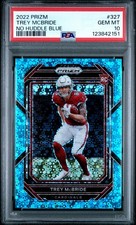 2022 Prizm No Huddle Blue /79 #327 Trey McBride PSA 10 GEM MINT RC ROOKIE