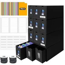 7200+ Card Storage Box, 1300+ Toploader Storage Box for Commander Display,wit...