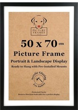 Picture Frames A2 Black Picture Frame – 59.4 x 42 cm Wall-Mounted Poster Frame