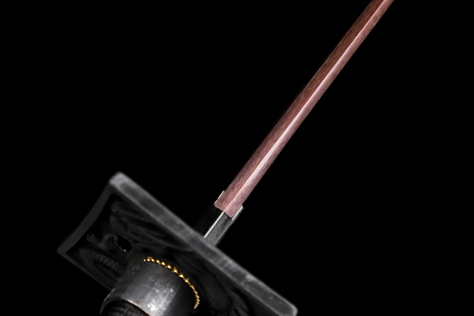 Full Tang Japanese Samurai Sword Black Dragon Ninjato Damascus Folded Steel