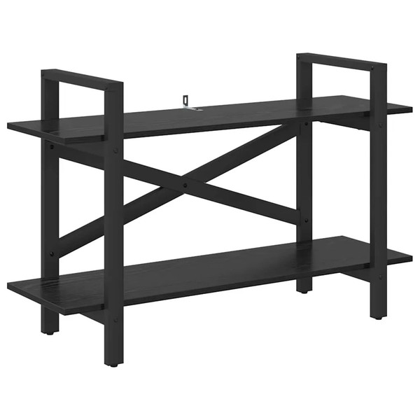 BüCherregal Schwarz Eichenoptik 100X33,5X64 Cm Standregal-image