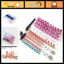100 Pcs TIG Welding Torch Kit - Alumina Nozzles, Gas Lens, Collets, Glass Cup