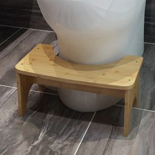 Wood Squatty Potty Toilet Stool Anti Slip Sturdy Toilet Foot Stool Bathroom