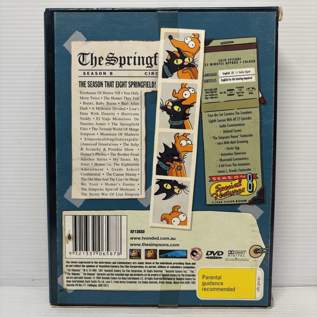 The Simpsons DVD Season 8 Box Set Region 4 Free Tracked Postage