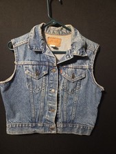 vintage Levis Vest Small, Orange Tag