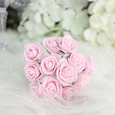 48 PINK Mini Roses 4" Foam ARTIFICIAL FLOWERS Stems Party Wedding DIY Supplies