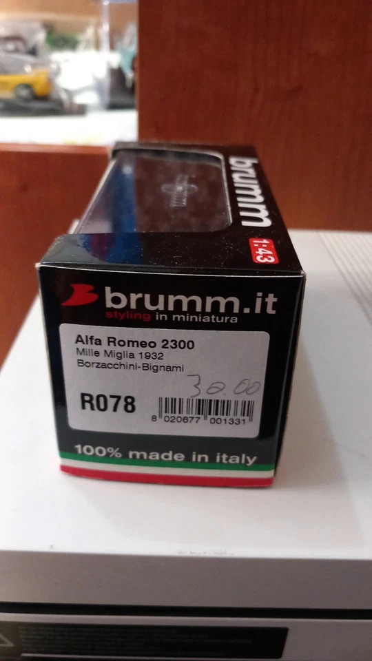 Brumm Alfa Romeo 2300 #105 Tazio Nuvolari Mille Miglia 1932 1/43 R078B - Immagine 2 di 3