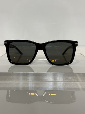 Hugo Boss 1598/S 2M2 Black Acetate Unisex Gold Flash Mirror Sunglasses