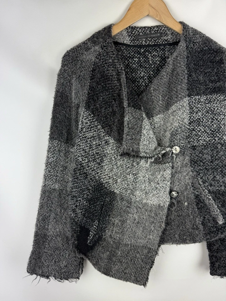 Elemente Clemente Ladies Wool / Alpaca Plaid Avant-Garde Blazer Jacket Size 2 - Image 2 of 4