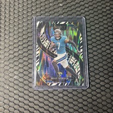 2024 Prizm Brian Thomas Jr Select Zebra Premier Rookie Card. rookie card picture