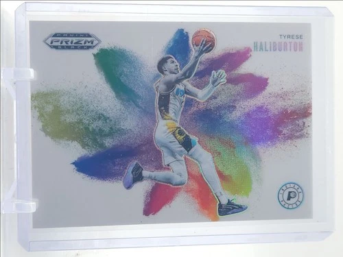 TYRESE HALIBURTON 2024-25 PANINI PRIZM BLACK COLOR BLAST SSP PACERS Q5752