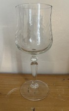 Vintage French Deco Era Wine Cocktail Glass Two/Pair Hand Blown Glasses VGC