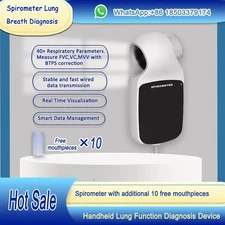 Spiometer SPM-A Digital Hand-held Lung Breathing PC software 10 Free Mouthpieces