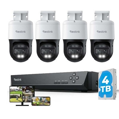 Reolink 4K Dual-Lens 24/7 PoE Security Camera System 16CH 4TB NVR TrackMix PoE