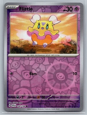 2023 Pokemon Flittle 100/198 Common Scarlet & Violet Reverse Holo NM Cute Card!
