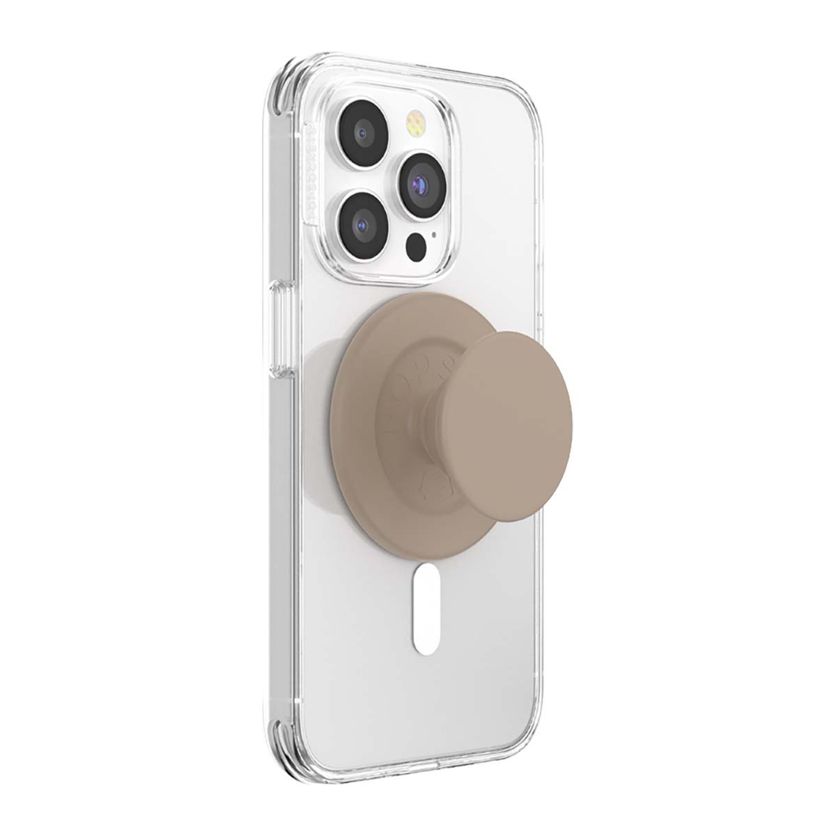Support PopGrip Beige Soft Touch pour Smartphone et Tablette - Poignée Ergonomique Repliable - 2
