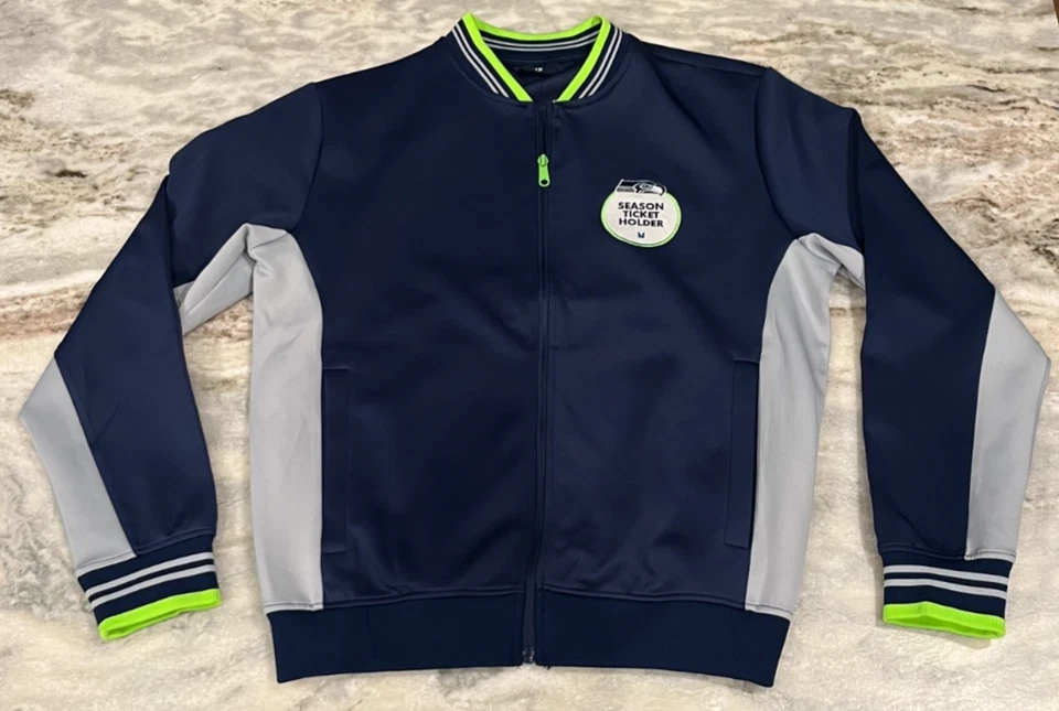 Seattle Seahawks Season Ticket Holder Coat 50 Anniversary Season Patch Medium M - Image 2 of 4
