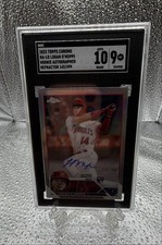 2023 Topps Chrome - Rookie Autographs Logan O'Hoppe #RA-LO Refractor /499...