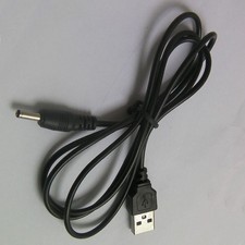 USB Male To DC 3.5mm Jack Female Connector Cable Cord 1.5M/4.9Ft Charge Black