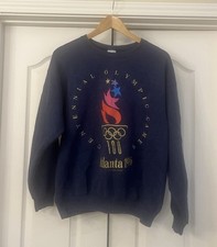 VTG RARE 1996 ATLANTA OLYMPICS ALL OVER PRINT CHAMPION SWEATER SWEATSHIRT SZ LG