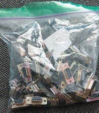 50 Pcs DB9 D-SUB 9-Pin Female Crimp Pin Type RS232 Connector.