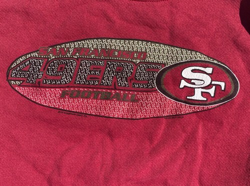 San Francisco 49ers Mens Large Red Pullover Sweatshirt Vtg 90s CSA NFL Football - Picture 2 of 5
