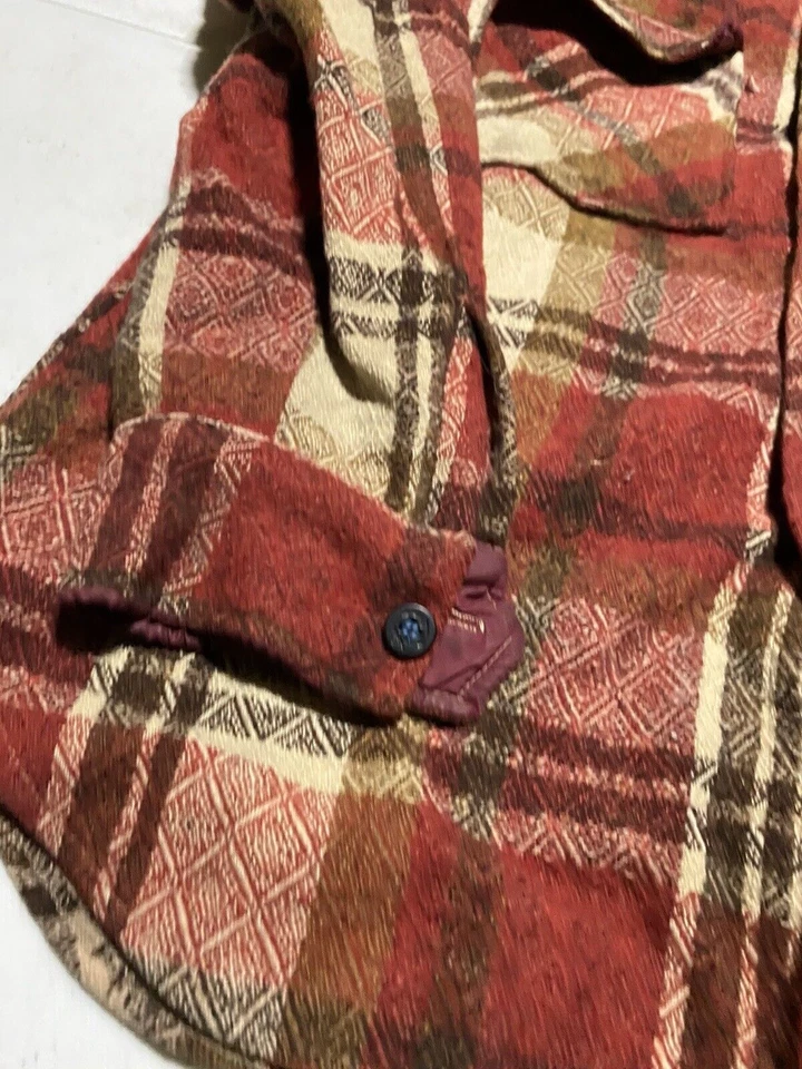 Camisa De Colección Mohawk Para Hombre Lana a Cuadros CPO Trabajo Exterior Caza Talla Mediana AC1 Foto 4 de 4