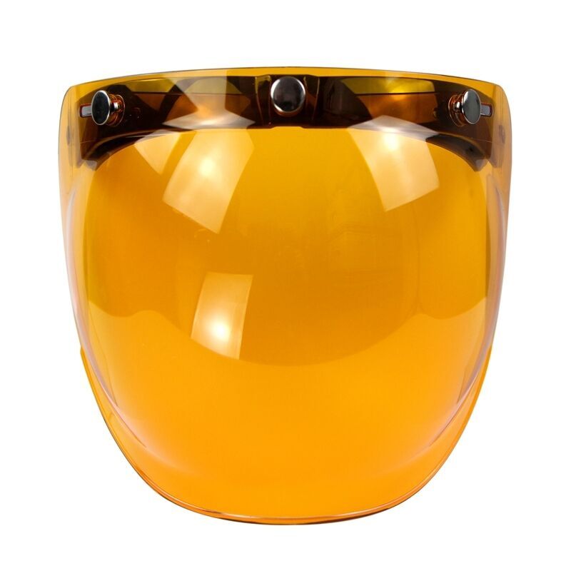 Open Face Helmet Bubble Visor Vintage Retro 3/4 Helmets Face Shield Len 3-Snap E - Foto 4