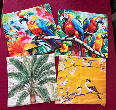 Konvolut Set Deko 10 KISSEN Bezüge Ostern Dies & Das Vintage shabby Kolibri 3