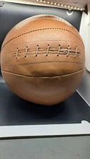 Vintage / Antique Leather Medicine Ball - GYM BALL 8 lb